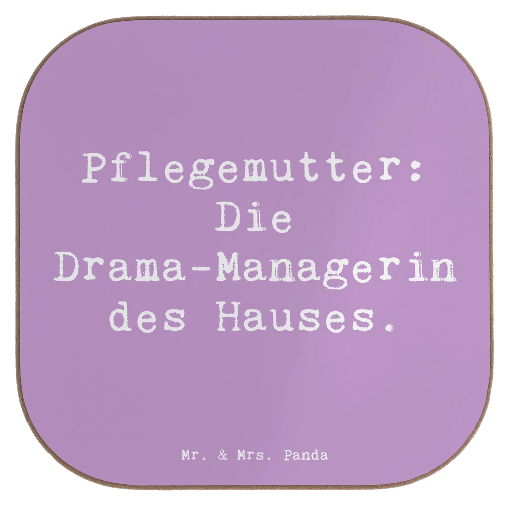 Square coaster Saying Pflegemutter: Die Drama-Managerin des Hauses. Untersetzer, Bierdeckel, Glasuntersetzer, Untersetzer Gläser, Getränkeuntersetzer, Untersetzer aus Holz, Untersetzer für Gläser, Korkuntersetzer, Untersetzer Holz, Holzuntersetzer, Tassen Untersetzer, Untersetzer Design, Familie, Vatertag, Muttertag, Bruder, Schwester, Mama, Papa, Oma, Opa