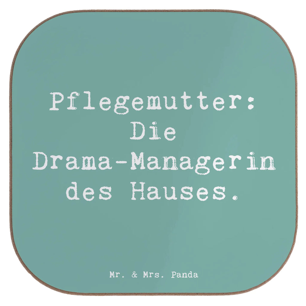 Square coaster Saying Pflegemutter: Die Drama-Managerin des Hauses. Untersetzer, Bierdeckel, Glasuntersetzer, Untersetzer Gläser, Getränkeuntersetzer, Untersetzer aus Holz, Untersetzer für Gläser, Korkuntersetzer, Untersetzer Holz, Holzuntersetzer, Tassen Untersetzer, Untersetzer Design, Familie, Vatertag, Muttertag, Bruder, Schwester, Mama, Papa, Oma, Opa