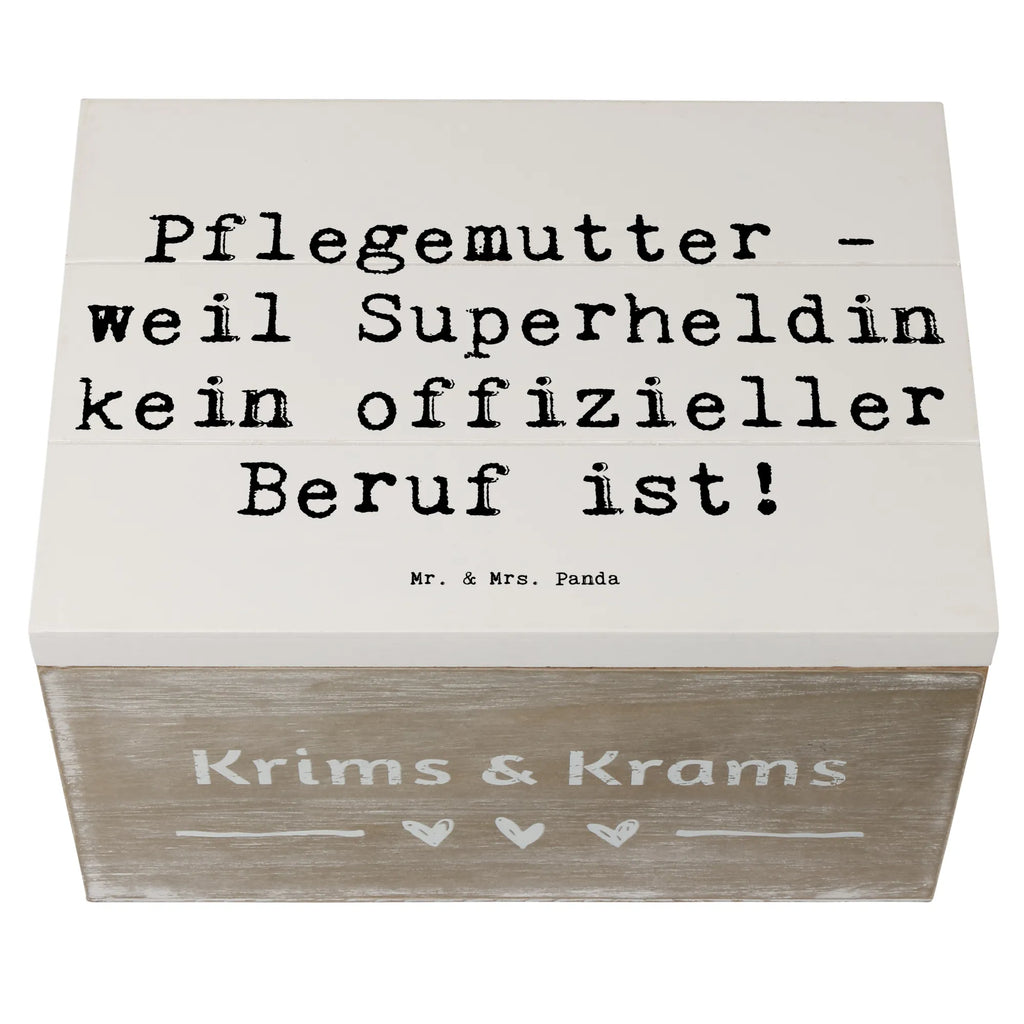 Wooden chest Saying Pflegemutter - weil Superheldin kein offizieller Beruf ist! Schatzkiste, Kiste, Truhe, Holzkiste, Erinnerungsbox, Schatulle, Geschenkbox, XXL, Geschenkdose, Dekokiste, Erinnerungskiste, Aufbewahrungsbox, Familie, Vatertag, Muttertag, Bruder, Schwester, Mama, Papa, Oma, Opa