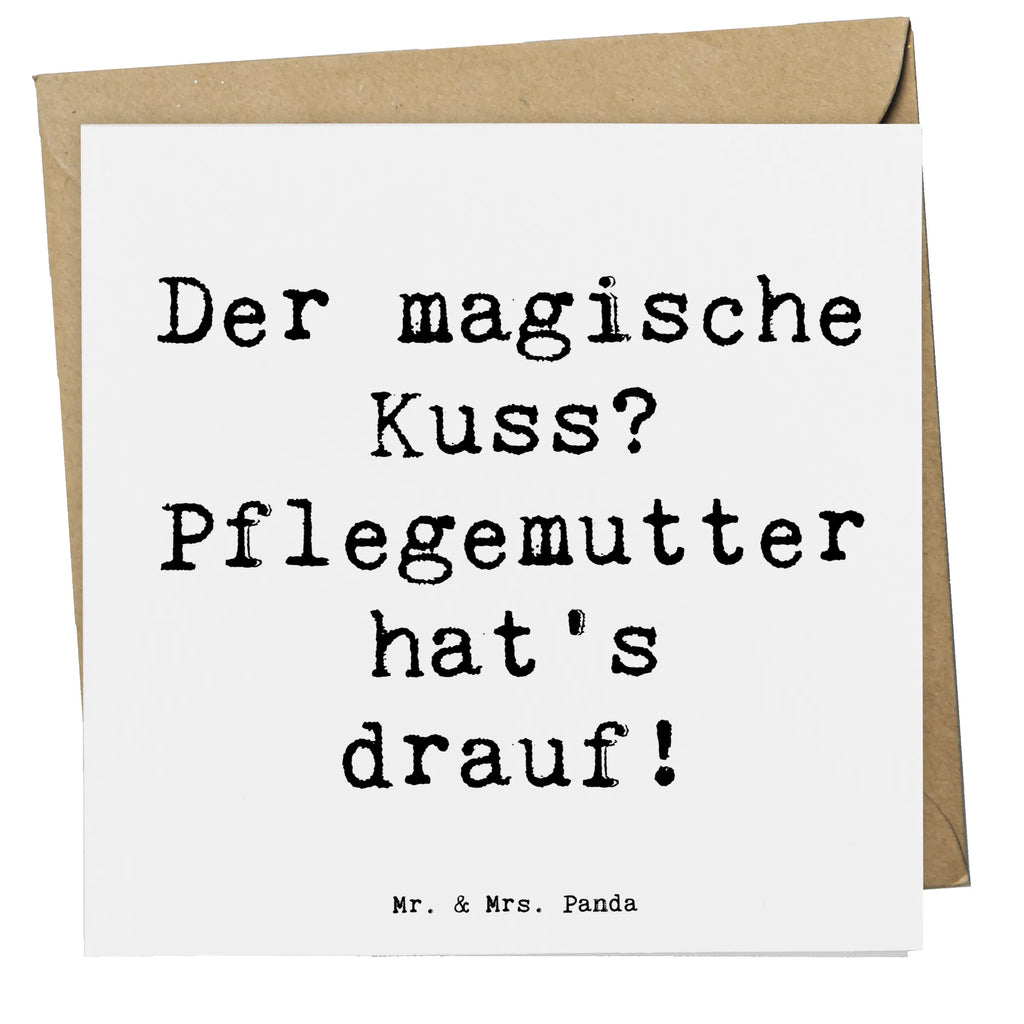 Deluxe Card Saying Der magische Kuss? Pflegemutter hat's drauf! Einladungskarte, Karte, Klappkarte, Geburtstagskarte, Hochwertige Klappkarte, Hochwertige Grußkarte, Hochzeitskarte, Grußkarte, Glückwunschkarte, Familie, Vatertag, Muttertag, Bruder, Schwester, Mama, Papa, Oma, Opa