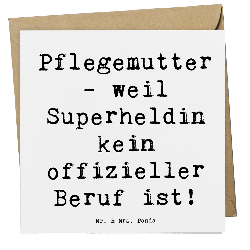 Deluxe Karte Spruch Pflegemutter Superheldin Glückwunschkarte, Hochwertige Klappkarte, Hochzeitskarte, Grußkarte, Geburtstagskarte, Einladungskarte, Karte, Klappkarte, Hochwertige Grußkarte, Familie, Vatertag, Muttertag, Bruder, Schwester, Mama, Papa, Oma, Opa