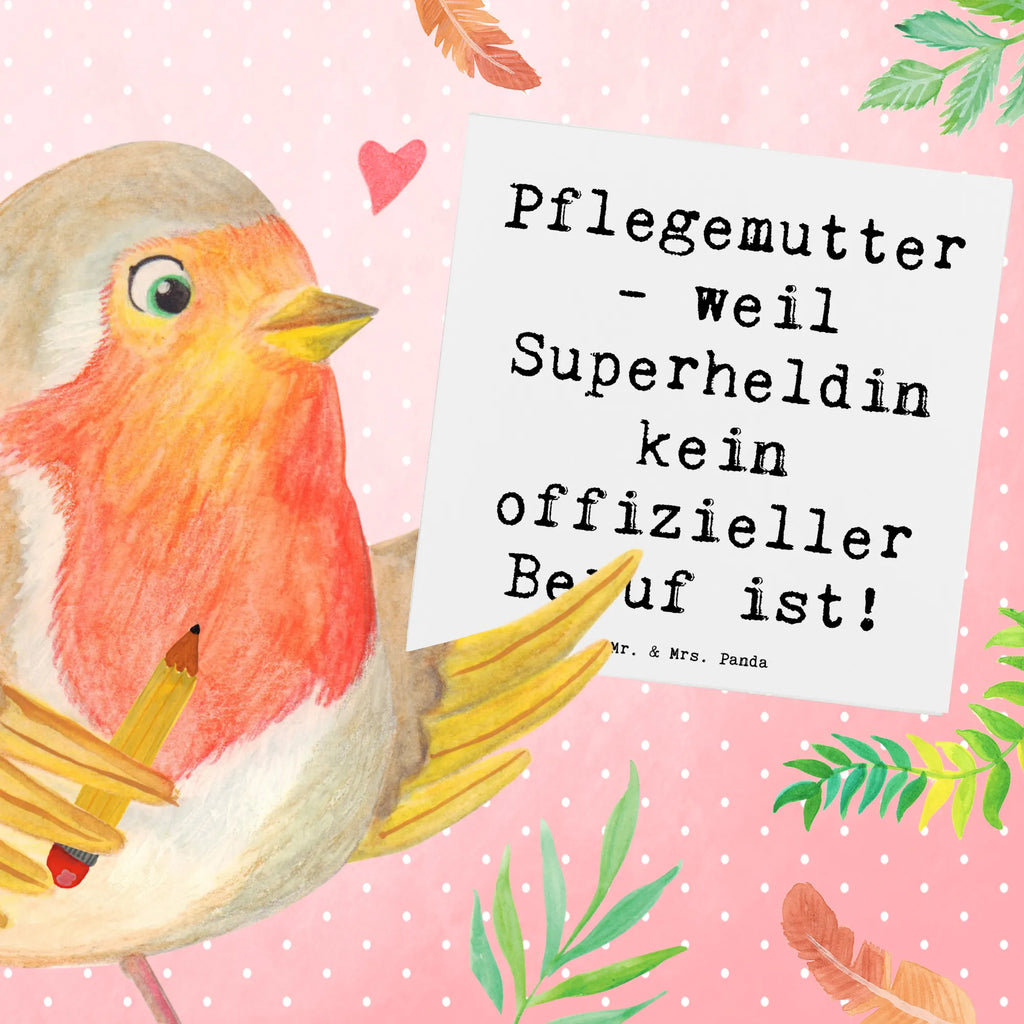Deluxe Karte Spruch Pflegemutter Superheldin Glückwunschkarte, Hochwertige Klappkarte, Hochzeitskarte, Grußkarte, Geburtstagskarte, Einladungskarte, Karte, Klappkarte, Hochwertige Grußkarte, Familie, Vatertag, Muttertag, Bruder, Schwester, Mama, Papa, Oma, Opa