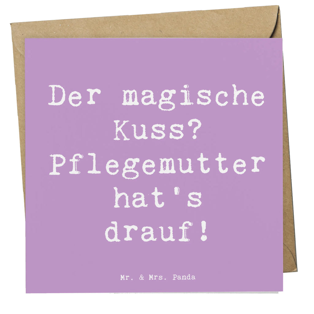Deluxe Card Saying Der magische Kuss? Pflegemutter hat's drauf! Einladungskarte, Karte, Klappkarte, Geburtstagskarte, Hochwertige Klappkarte, Hochwertige Grußkarte, Hochzeitskarte, Grußkarte, Glückwunschkarte, Familie, Vatertag, Muttertag, Bruder, Schwester, Mama, Papa, Oma, Opa