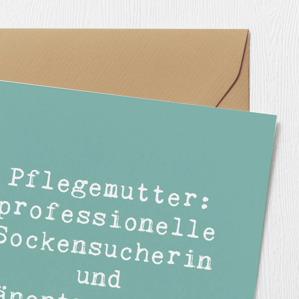 Deluxe Karte Spruch Pflegemutter Heldin Geburtstagskarte, Hochwertige Grußkarte, Karte, Einladungskarte, Klappkarte, Grußkarte, Glückwunschkarte, Hochwertige Klappkarte, Hochzeitskarte, Familie, Vatertag, Muttertag, Bruder, Schwester, Mama, Papa, Oma, Opa