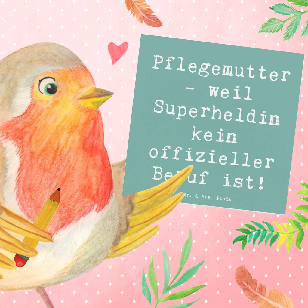 Deluxe Karte Spruch Pflegemutter Superheldin Glückwunschkarte, Hochwertige Klappkarte, Hochzeitskarte, Grußkarte, Geburtstagskarte, Einladungskarte, Karte, Klappkarte, Hochwertige Grußkarte, Familie, Vatertag, Muttertag, Bruder, Schwester, Mama, Papa, Oma, Opa