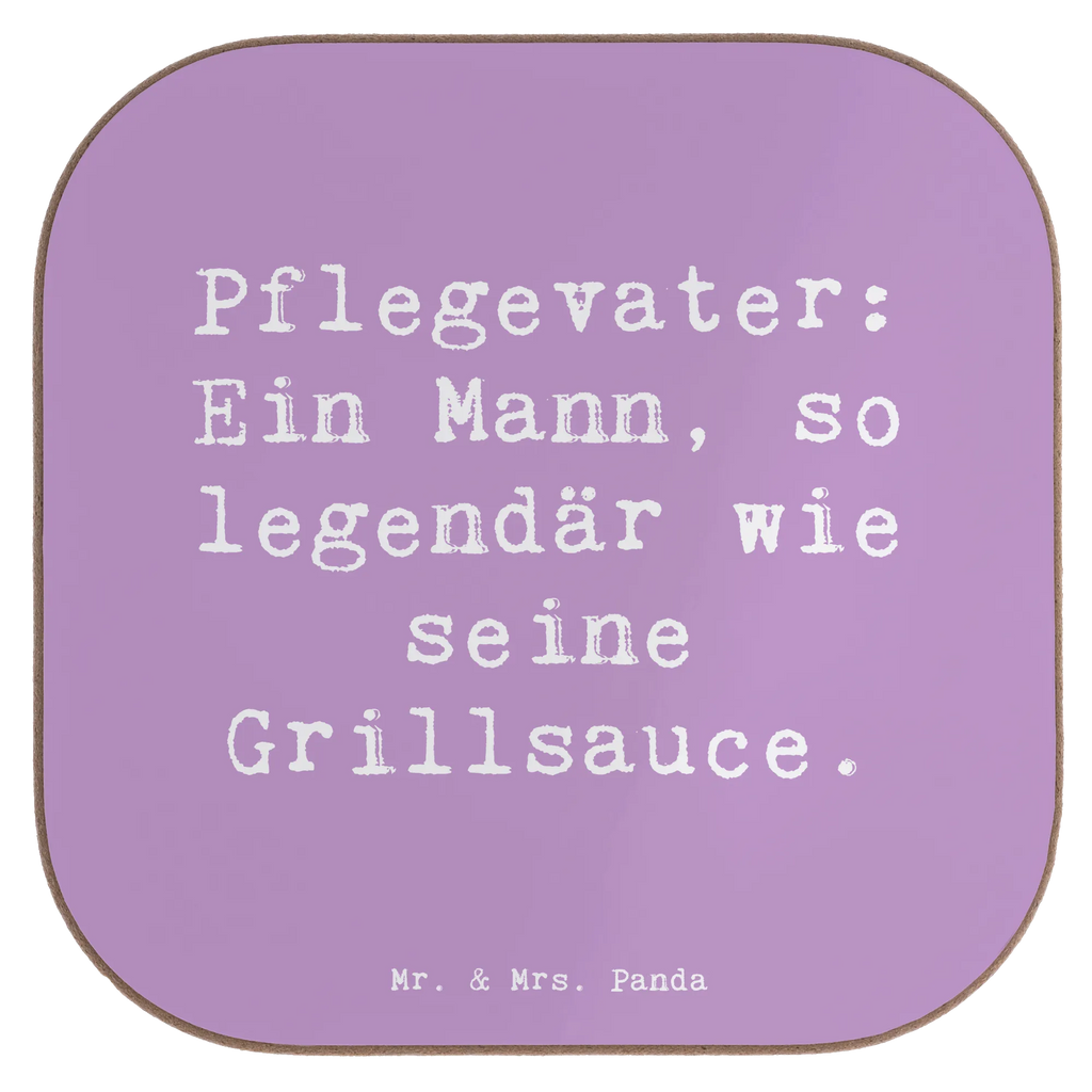 Square coaster Saying Pflegevater: Ein Mann, so legendär wie seine Grillsauce. Untersetzer, Bierdeckel, Glasuntersetzer, Untersetzer Gläser, Getränkeuntersetzer, Untersetzer aus Holz, Untersetzer für Gläser, Korkuntersetzer, Untersetzer Holz, Holzuntersetzer, Tassen Untersetzer, Untersetzer Design, Familie, Vatertag, Muttertag, Bruder, Schwester, Mama, Papa, Oma, Opa