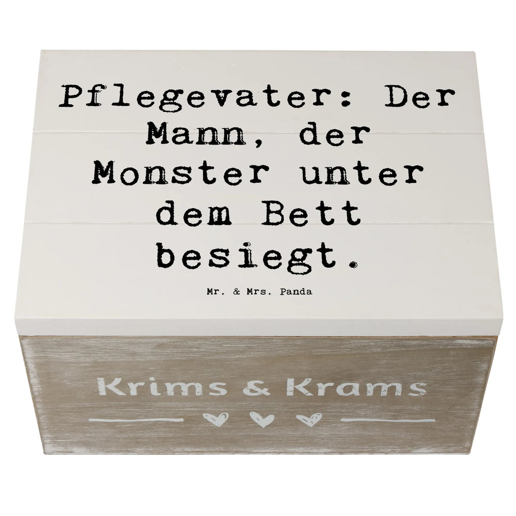 Holzkiste Spruch Pflegevater Held XXL, Truhe, Erinnerungsbox, Geschenkdose, Erinnerungskiste, Kiste, Holzkiste, Schatulle, Schatzkiste, Geschenkbox, Aufbewahrungsbox, Dekokiste, Familie, Vatertag, Muttertag, Bruder, Schwester, Mama, Papa, Oma, Opa