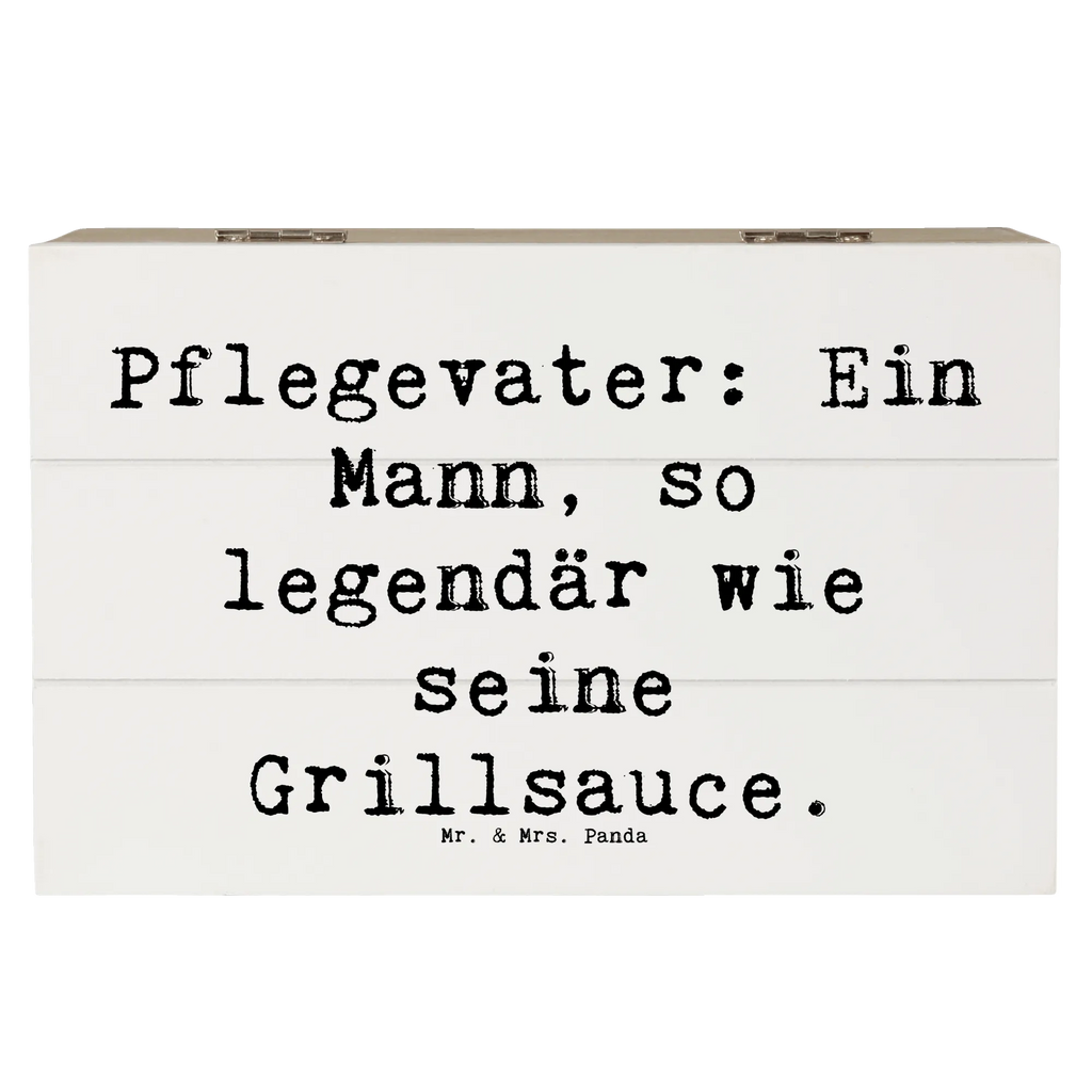Holzkiste Spruch Pflegevater Legende Geschenkbox, Truhe, Kiste, XXL, Aufbewahrungsbox, Schatulle, Erinnerungskiste, Dekokiste, Holzkiste, Geschenkdose, Erinnerungsbox, Schatzkiste, Familie, Vatertag, Muttertag, Bruder, Schwester, Mama, Papa, Oma, Opa