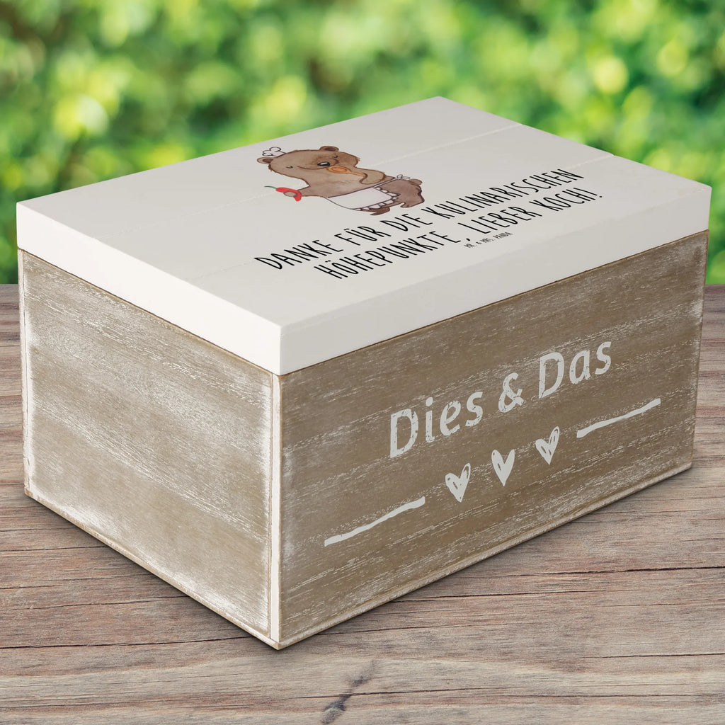 Holzkiste Koch Dankeschön Aufbewahrungsbox, Geschenkdose, Erinnerungsbox, Truhe, Geschenkbox, Schatzkiste, Dekokiste, Erinnerungskiste, Schatulle, Holzkiste, XXL, Kiste