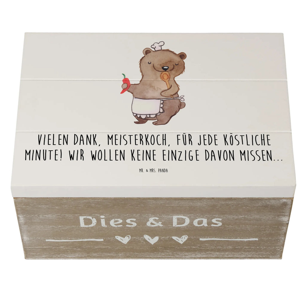 Wooden chest Vielen Dank, Meisterkoch, für jede köstliche Minute! Wir wollen keine einzige davon missen... Schatzkiste, Kiste, Erinnerungsbox, Schatulle, Holzkiste, Geschenkbox, Aufbewahrungsbox, Truhe, XXL, Erinnerungskiste, Geschenkdose, Dekokiste