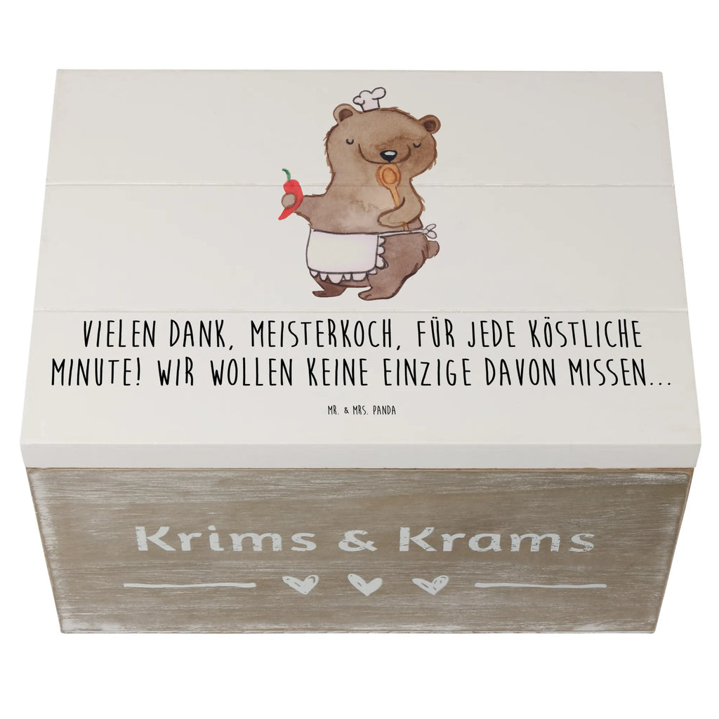 Wooden chest Vielen Dank, Meisterkoch, für jede köstliche Minute! Wir wollen keine einzige davon missen... Schatzkiste, Kiste, Erinnerungsbox, Schatulle, Holzkiste, Geschenkbox, Aufbewahrungsbox, Truhe, XXL, Erinnerungskiste, Geschenkdose, Dekokiste