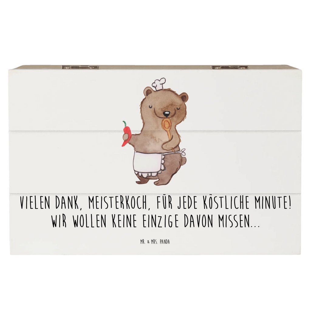 Wooden chest Vielen Dank, Meisterkoch, für jede köstliche Minute! Wir wollen keine einzige davon missen... Schatzkiste, Kiste, Erinnerungsbox, Schatulle, Holzkiste, Geschenkbox, Aufbewahrungsbox, Truhe, XXL, Erinnerungskiste, Geschenkdose, Dekokiste
