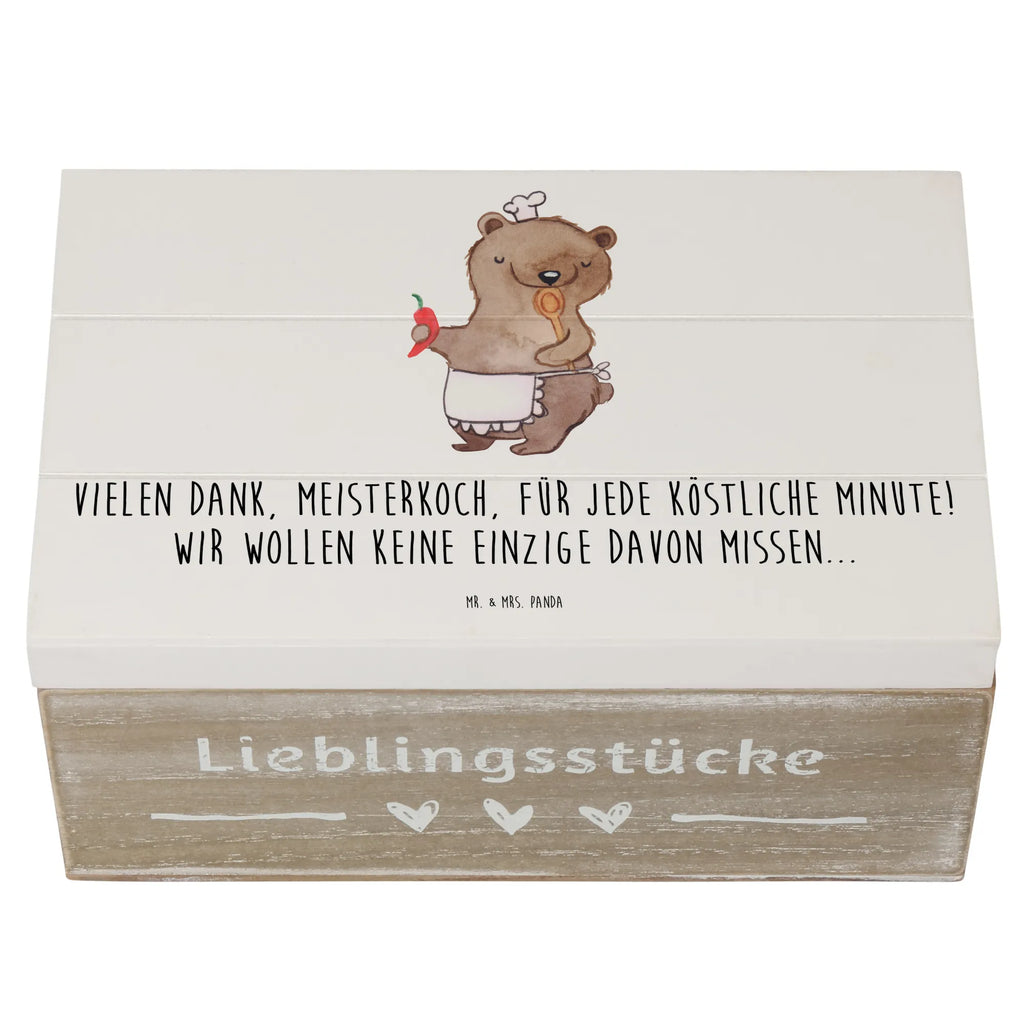 Wooden chest Vielen Dank, Meisterkoch, für jede köstliche Minute! Wir wollen keine einzige davon missen... Schatzkiste, Kiste, Erinnerungsbox, Schatulle, Holzkiste, Geschenkbox, Aufbewahrungsbox, Truhe, XXL, Erinnerungskiste, Geschenkdose, Dekokiste