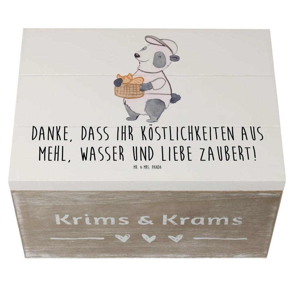 Holzkiste Bäcker-Dank Dekokiste, Geschenkdose, Holzkiste, Schatulle, Aufbewahrungsbox, Kiste, Erinnerungskiste, XXL, Erinnerungsbox, Geschenkbox, Schatzkiste, Truhe
