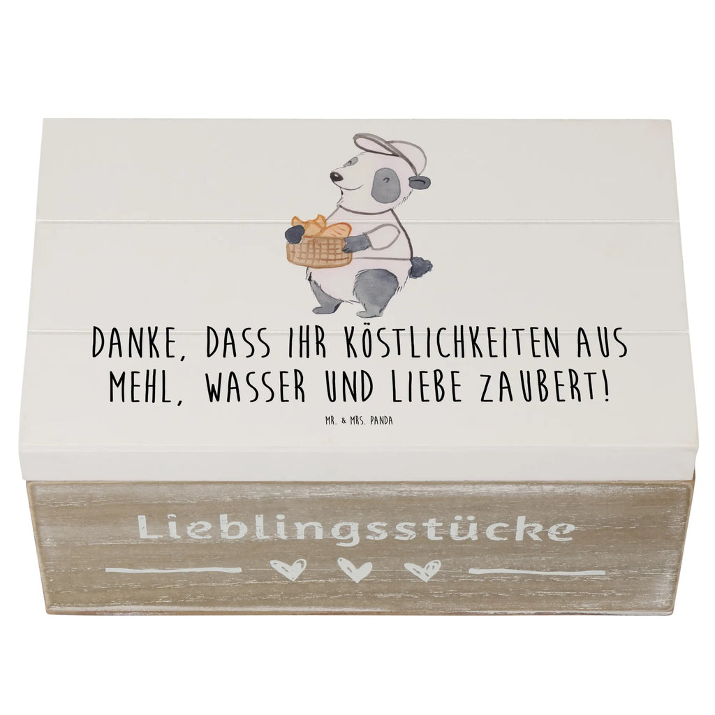 Holzkiste Bäcker-Dank Dekokiste, Geschenkdose, Holzkiste, Schatulle, Aufbewahrungsbox, Kiste, Erinnerungskiste, XXL, Erinnerungsbox, Geschenkbox, Schatzkiste, Truhe