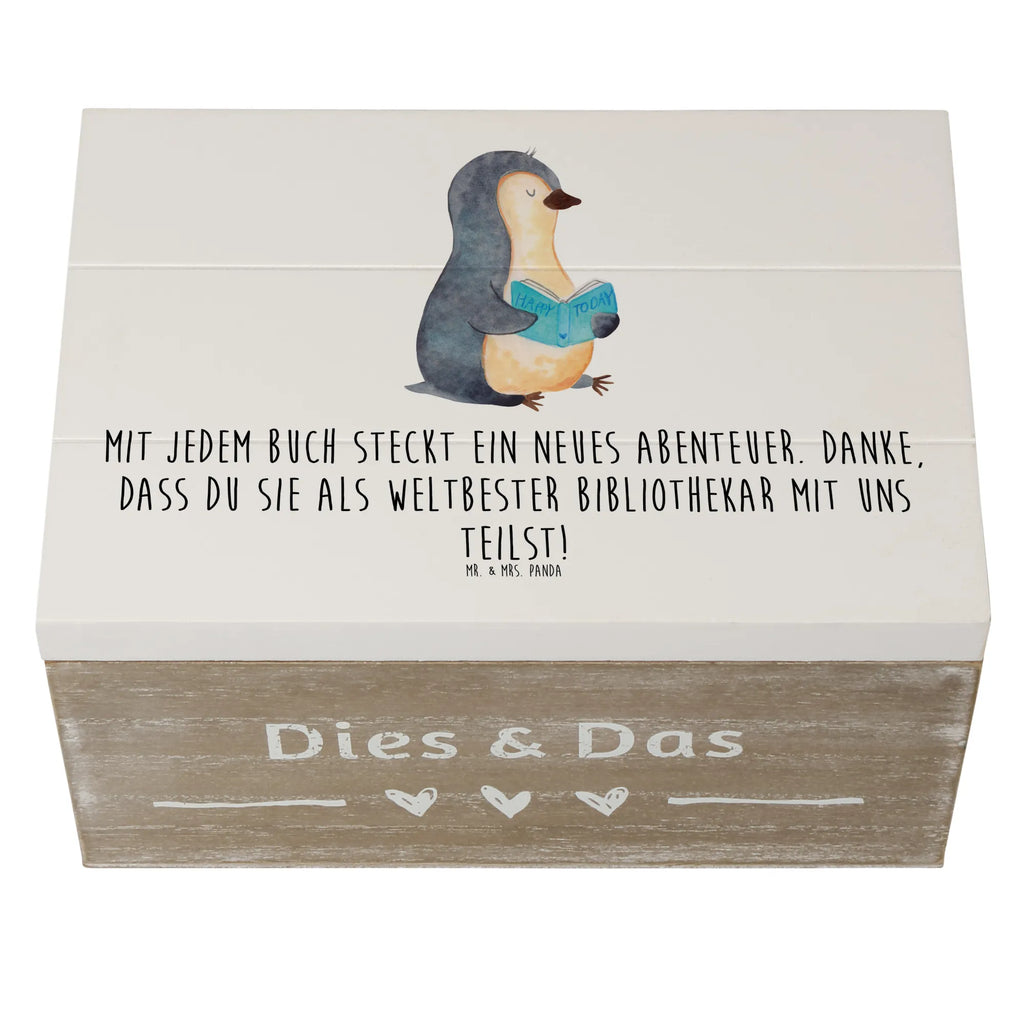 Wooden chest Mit jedem Buch steckt ein neues Abenteuer. Danke, dass du sie als weltbester Bibliothekar mit uns teilst! Erinnerungskiste, Aufbewahrungsbox, Schatzkiste, Erinnerungsbox, XXL, Geschenkbox, Geschenkdose, Dekokiste, Schatulle, Truhe, Holzkiste, Kiste