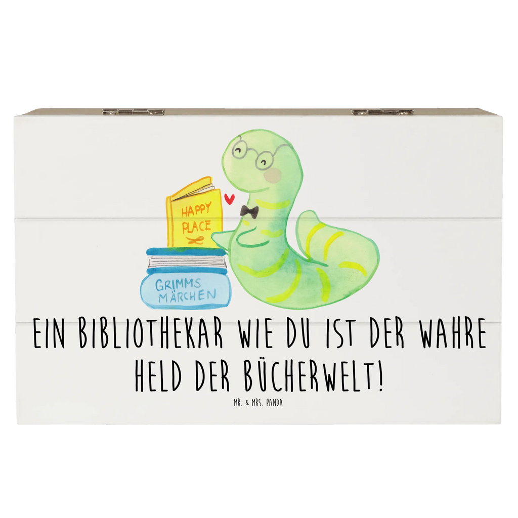 Holzkiste Bibliothekar Held Schatulle, XXL, Kiste, Erinnerungskiste, Aufbewahrungsbox, Truhe, Geschenkbox, Holzkiste, Schatzkiste, Geschenkdose, Dekokiste, Erinnerungsbox