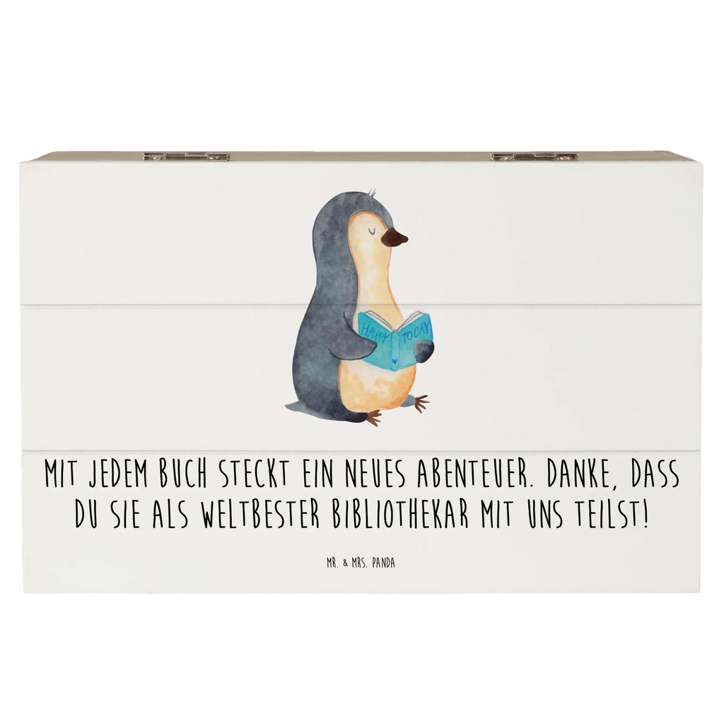 Wooden chest Mit jedem Buch steckt ein neues Abenteuer. Danke, dass du sie als weltbester Bibliothekar mit uns teilst! Erinnerungskiste, Aufbewahrungsbox, Schatzkiste, Erinnerungsbox, XXL, Geschenkbox, Geschenkdose, Dekokiste, Schatulle, Truhe, Holzkiste, Kiste