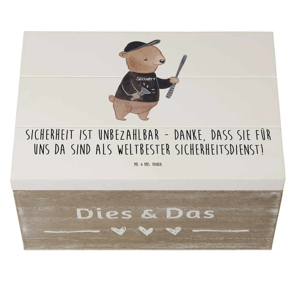 Wooden chest Sicherheit ist unbezahlbar - Danke, dass Sie für uns da sind als weltbester Sicherheitsdienst! Dekokiste, Geschenkbox, Kiste, Holzkiste, Truhe, Schatulle, Aufbewahrungsbox, Schatzkiste, Erinnerungsbox, Erinnerungskiste, XXL, Geschenkdose