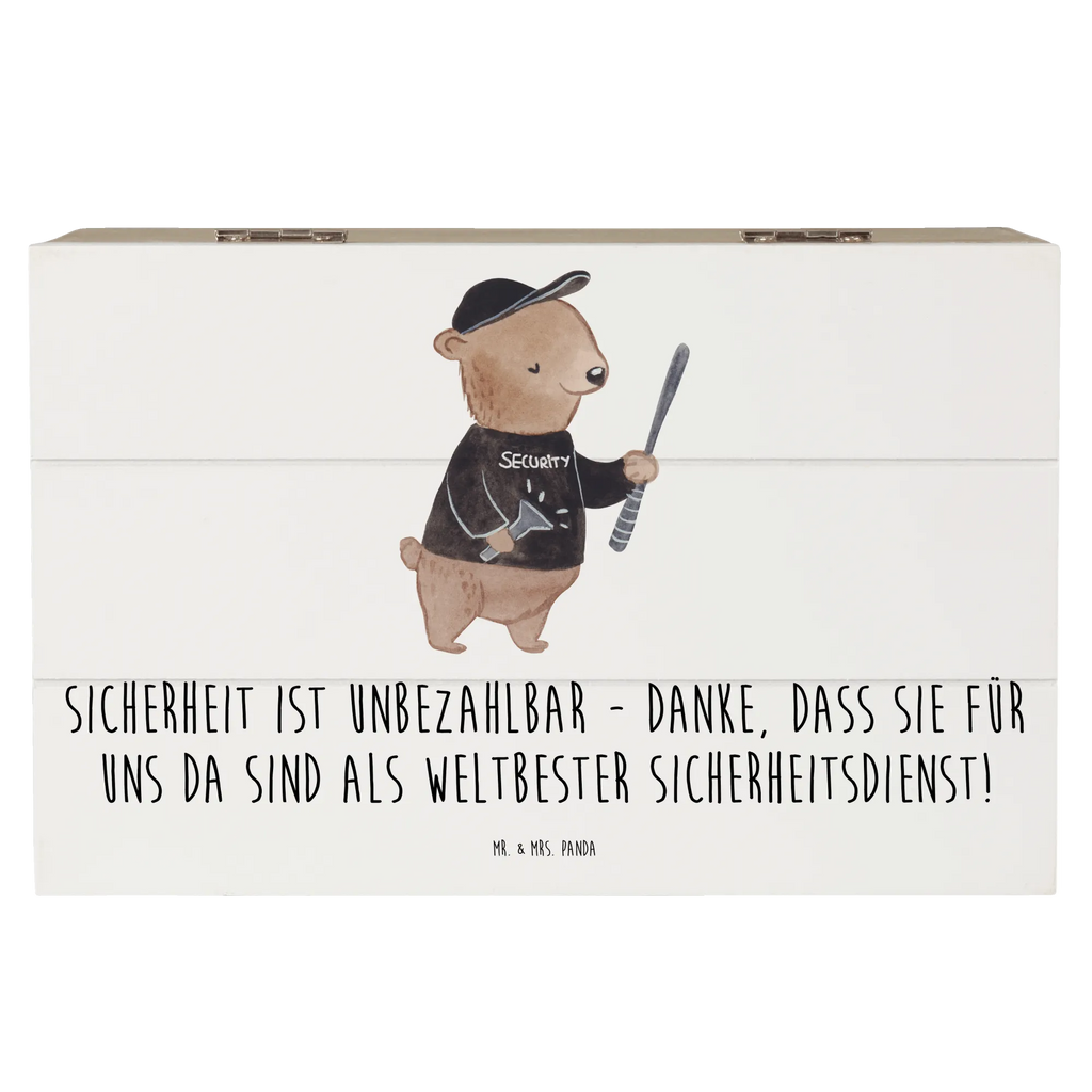Wooden chest Sicherheit ist unbezahlbar - Danke, dass Sie für uns da sind als weltbester Sicherheitsdienst! Dekokiste, Geschenkbox, Kiste, Holzkiste, Truhe, Schatulle, Aufbewahrungsbox, Schatzkiste, Erinnerungsbox, Erinnerungskiste, XXL, Geschenkdose