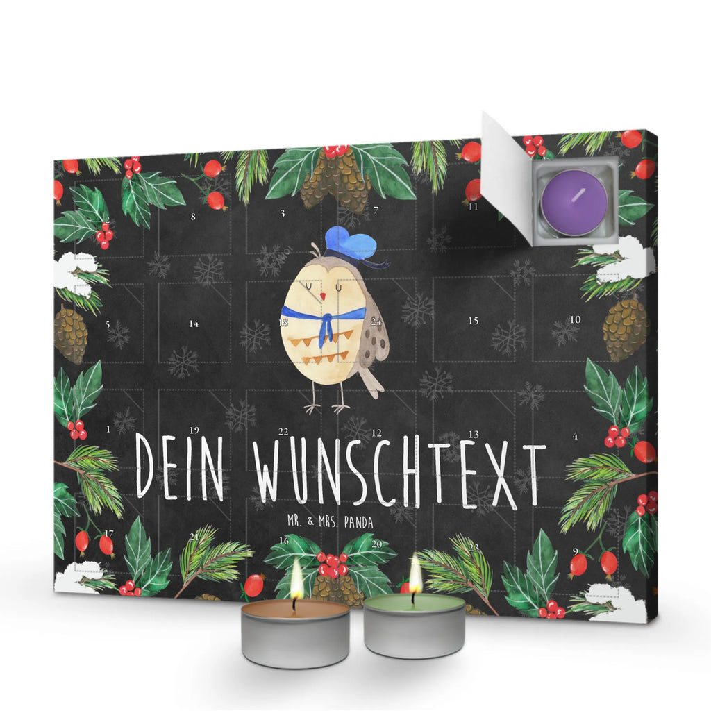 Personalisierter Duftkerzen Adventskalender Eule Matrose Personalisierter Duftkerzen Adventskalender, Eule, Hochzeitstag Geschenk, Wortspiel Lustig, Ehe, Freundin, Owl, Matrose, Seefahrer, Heimathafen, Eule Deko, Eule Spruch