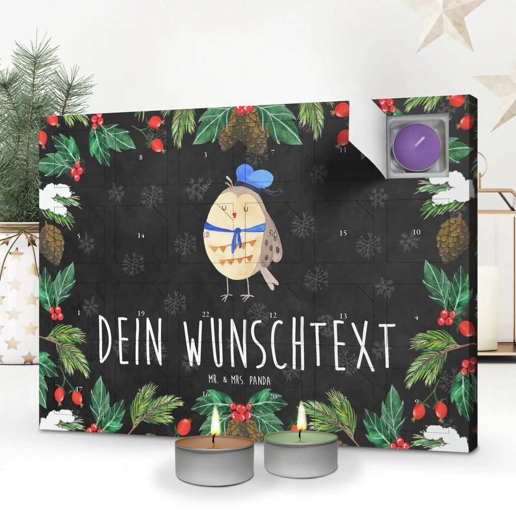 Personalisierter Duftkerzen Adventskalender Eule Matrose Personalisierter Duftkerzen Adventskalender, Eule, Hochzeitstag Geschenk, Wortspiel Lustig, Ehe, Freundin, Owl, Matrose, Seefahrer, Heimathafen, Eule Deko, Eule Spruch
