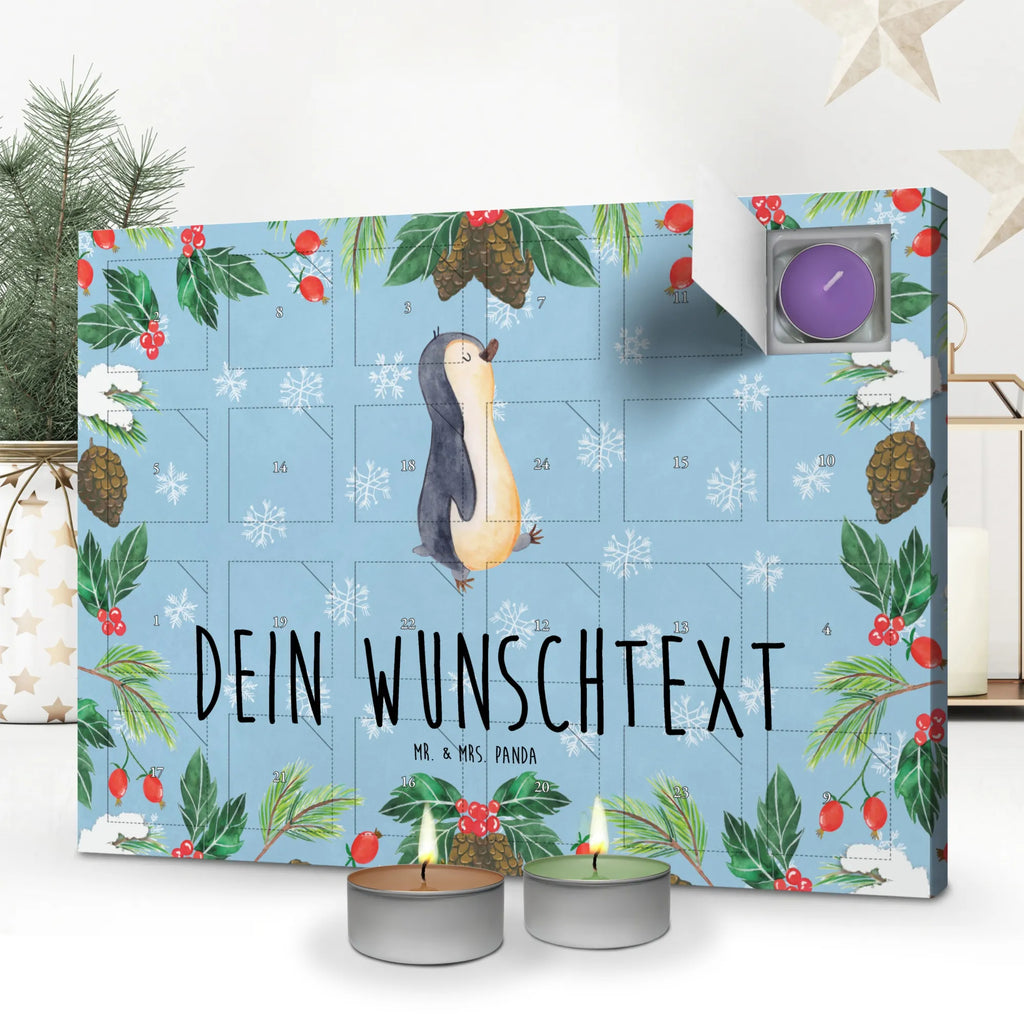  Pingwin maszerować Personalisierter Duftkerzen Adventskalender, Pinguin, Frühaufsteher, Schwester, Langschläfer, Bruder, Pinguine, Familie