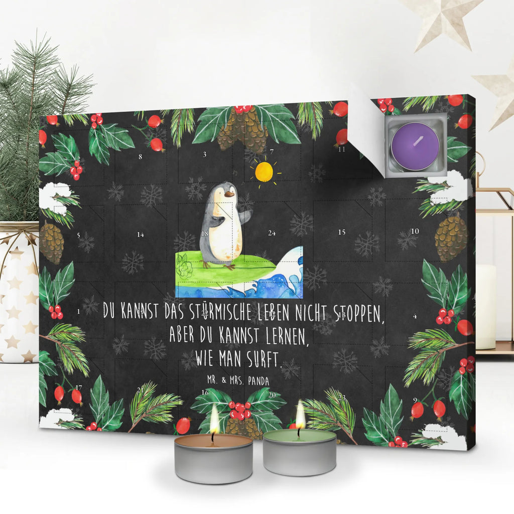 Scented candle advent calendar Penguin surfer North Pole, Penguins, surfers, surfing, waves, penguins, wave riding, holidays