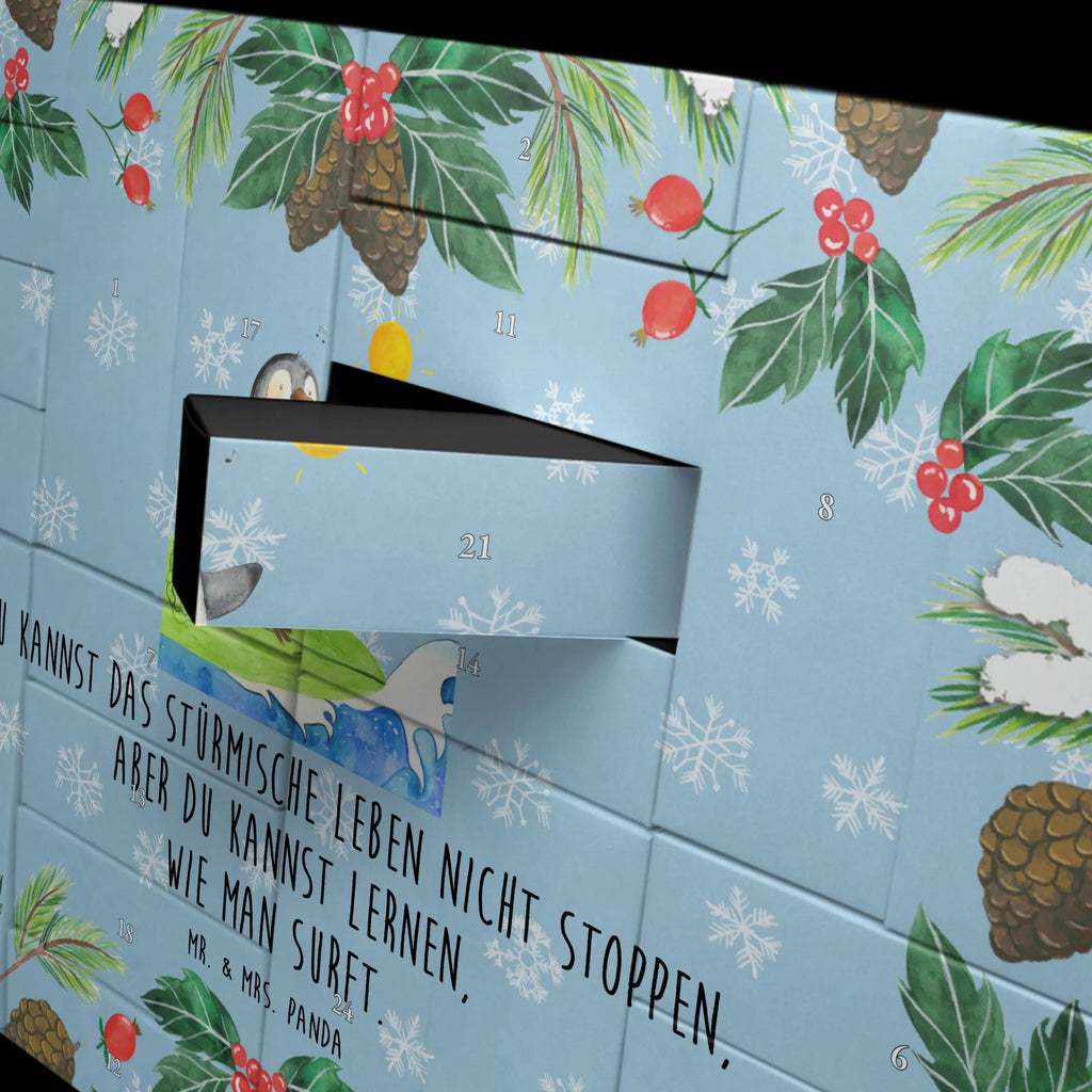 Fillable advent calendar Penguin surfer Penguins, North Pole, surfers, holidays, waves, wave riding, penguins, surfing