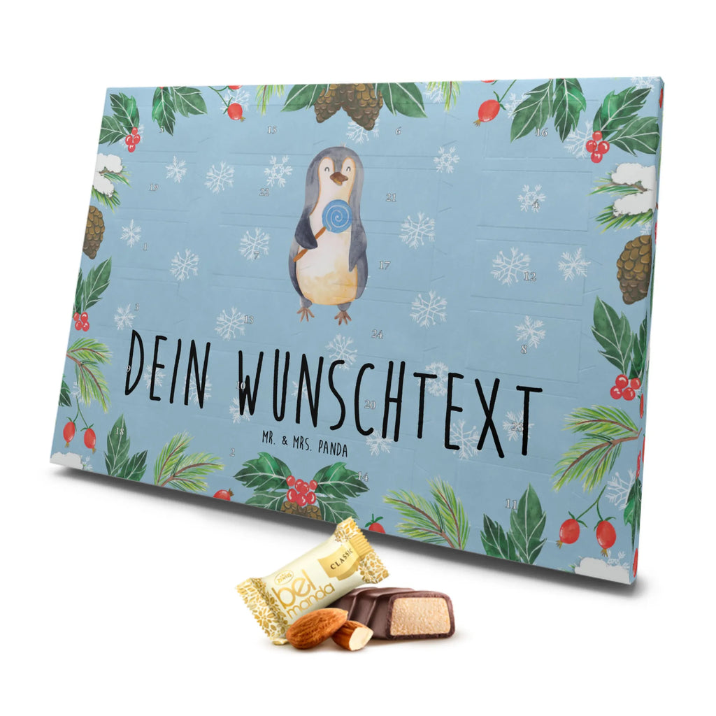 Personalisierter Marzipan Adventskalender Pinguin Lolli Personalisierter Marzipan Adventskalender, Pinguin, Süßigkeiten, Blödsinn, Lolli, Ganove, Rebell, Gauner, Rabauke, Pinguine, Spruch