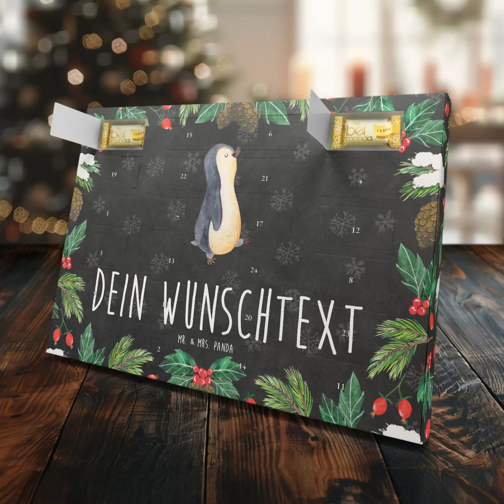 Personalisierter Marzipan Adventskalender Pinguin marschieren Personalisierter Marzipan Adventskalender, Pinguin, Bruder, Langschläfer, Frühaufsteher, Pinguine, Familie, Schwester