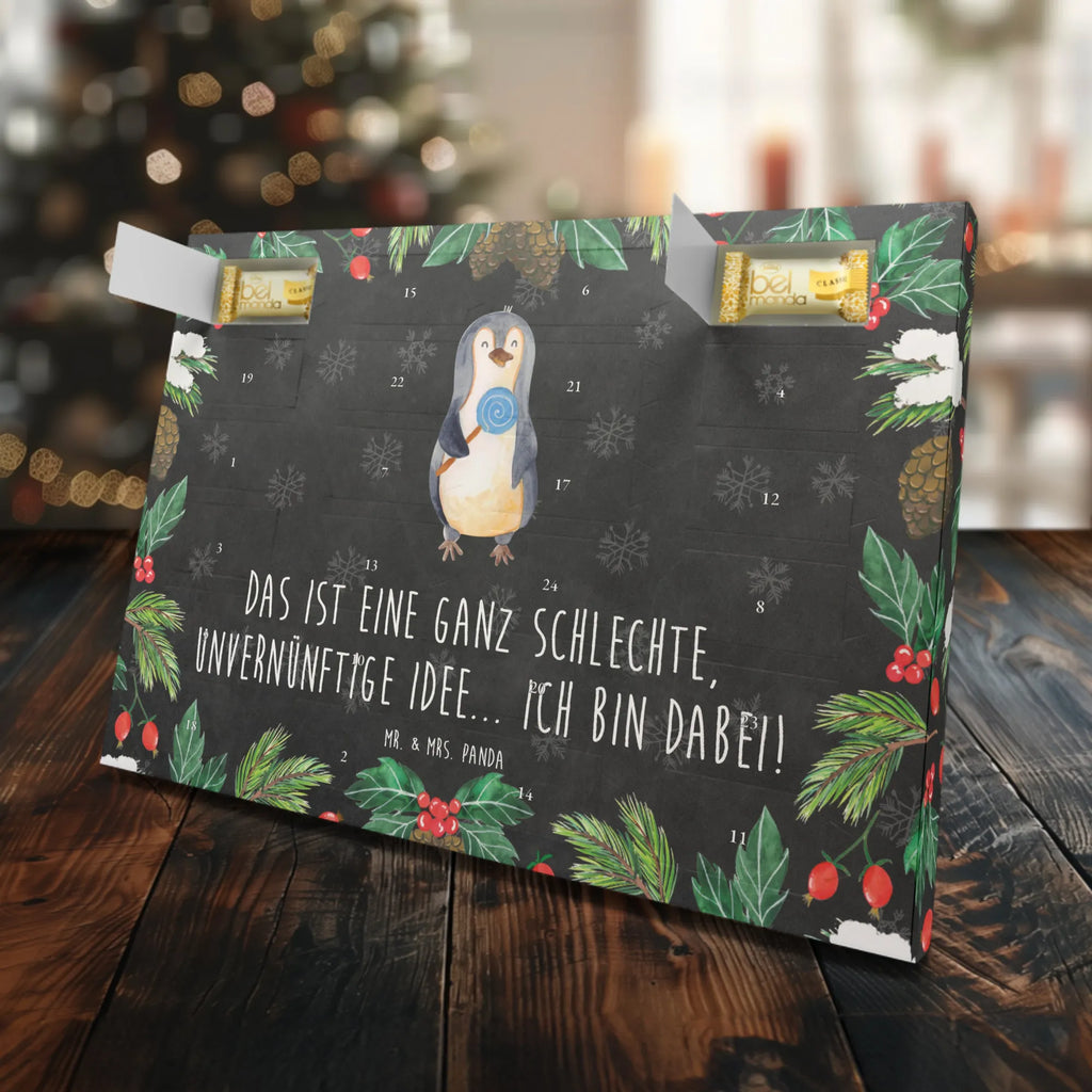 Marzipan Adventskalender Pinguin Lolli Marzipan Adventskalender, Pinguin, Süßigkeiten, Ganove, Gauner, Blödsinn, Rabauke, Spruch, Lolli, Pinguine, Rebell