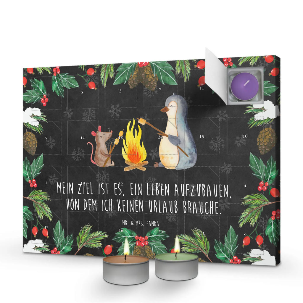 Scented candle advent calendar Penguin campfire Penguins, North Pole, fire, mouse, penguins, life motivation, campfire, work, life motto, new start, everyday office life