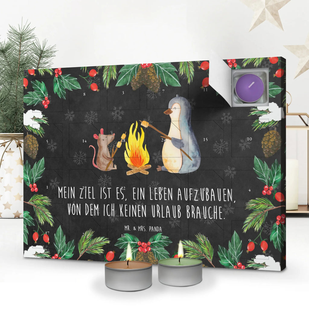 Scented candle advent calendar Penguin campfire Penguins, North Pole, fire, mouse, penguins, life motivation, campfire, work, life motto, new start, everyday office life