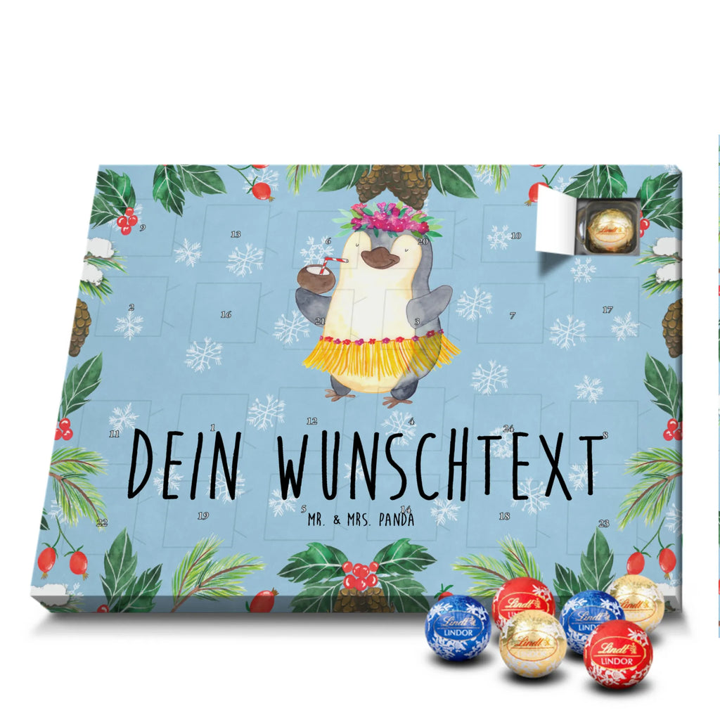  Pingwin z Kokosem Adventskalender mit Namen, Personalisierter Adventskalender, Pinguin, Aloha, Urlaub, Kokosnuss, Hawaii, Pinguine