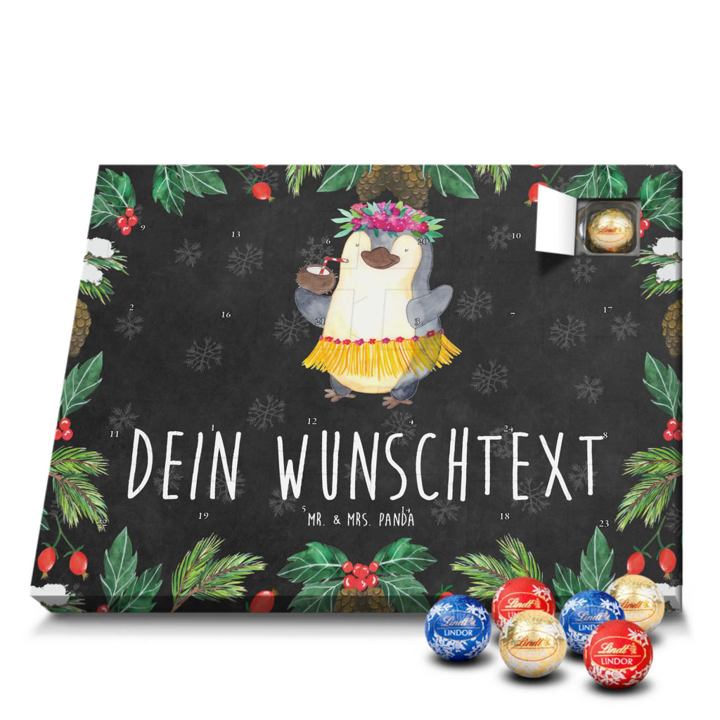 Pingwin z Kokosem Adventskalender mit Namen, Personalisierter Adventskalender, Pinguin, Aloha, Urlaub, Kokosnuss, Hawaii, Pinguine