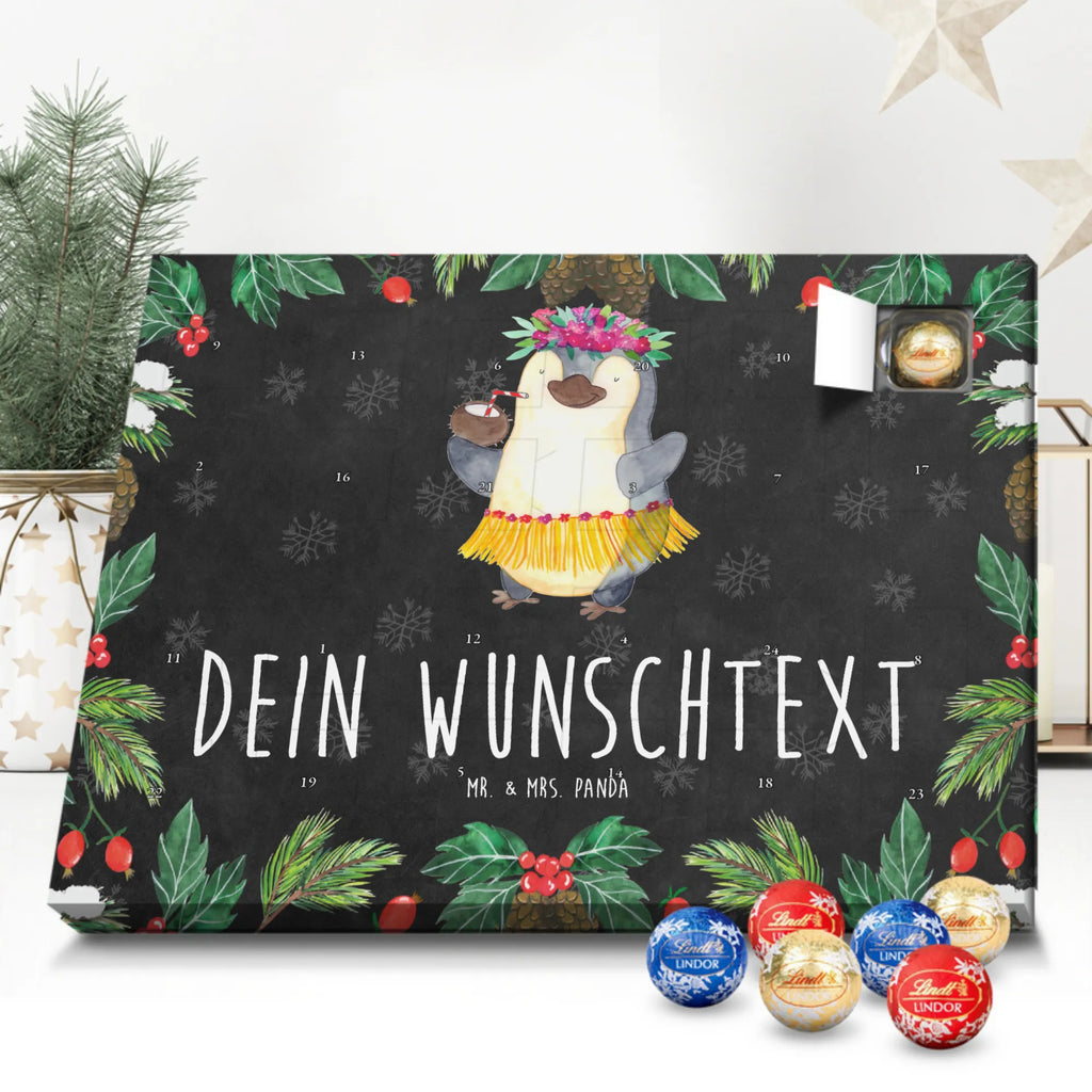  Pingwin z Kokosem Adventskalender mit Namen, Personalisierter Adventskalender, Pinguin, Aloha, Urlaub, Kokosnuss, Hawaii, Pinguine