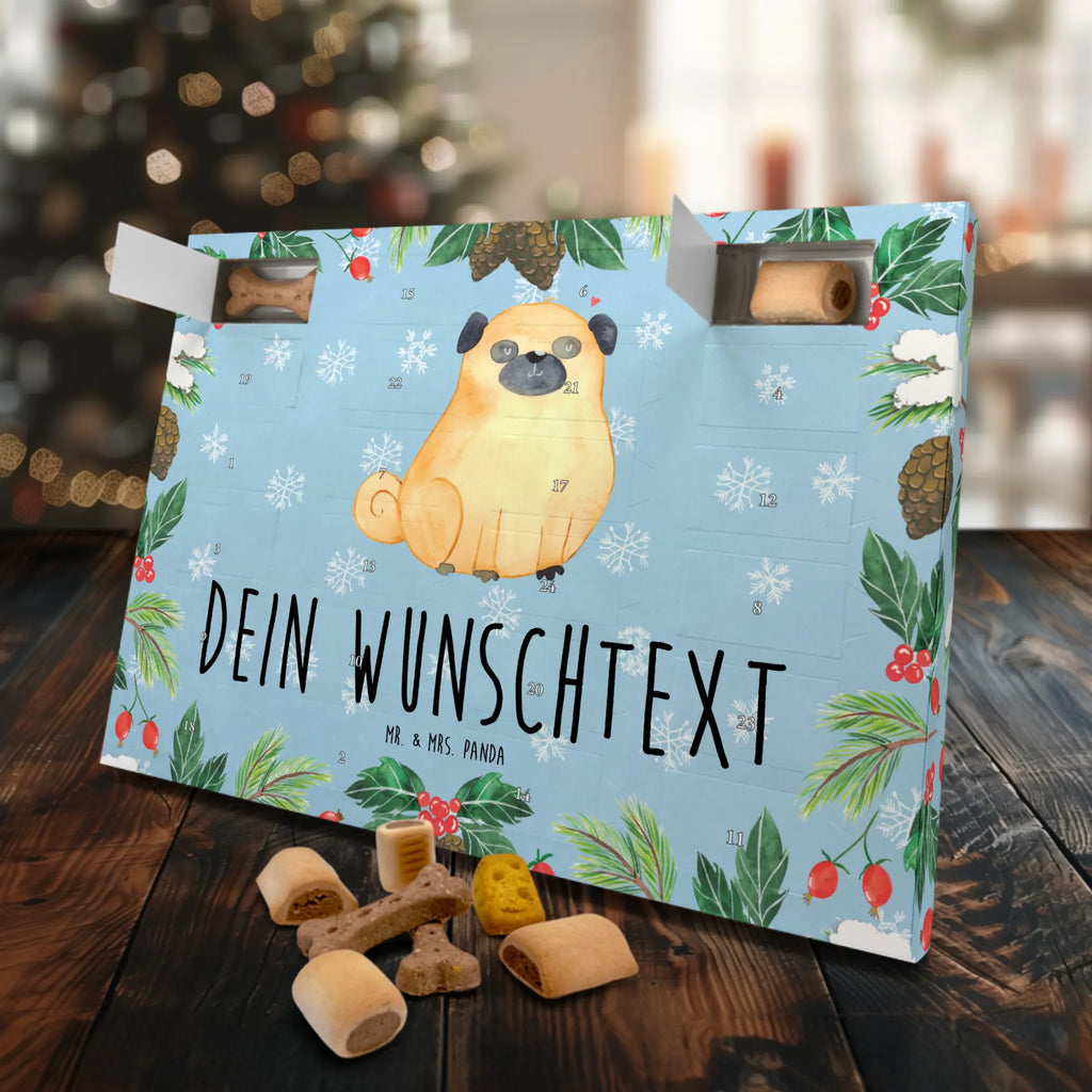 Personalisierter Hunde Adventskalender Mops Hunde Adventskalender, Hunderasse, Tierliebhaber, Hundemotiv, Haustier, Hundebesitzer, Hund, Sprüche, Hundeliebe, Mops, Liebe