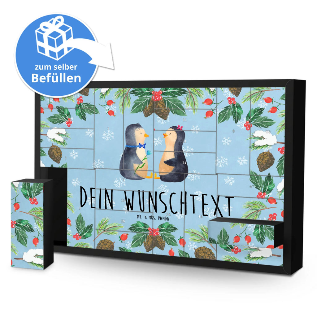 Personalisierter Befüllbarer Adventskalender Pinguin Pärchen Adventskalender Zum Selbst Befüllen, Befüllbarer Adventskalender, Pinguin, Große Liebe, Hochzeitsgeschenk, Liebesgeschenk, Jahrestag, Hochzeit, Pinguine, Liebespaar, Traumpaar, Hochzeitstag, Verlobung, Liebe, Liebesbeweis