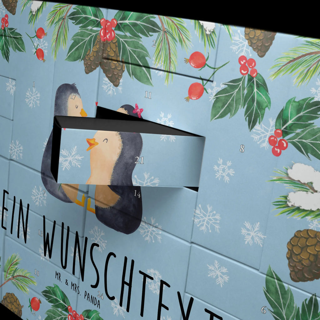 Personalisierter Befüllbarer Adventskalender Pinguin Pärchen Adventskalender Zum Selbst Befüllen, Befüllbarer Adventskalender, Pinguin, Große Liebe, Hochzeitsgeschenk, Liebesgeschenk, Jahrestag, Hochzeit, Pinguine, Liebespaar, Traumpaar, Hochzeitstag, Verlobung, Liebe, Liebesbeweis