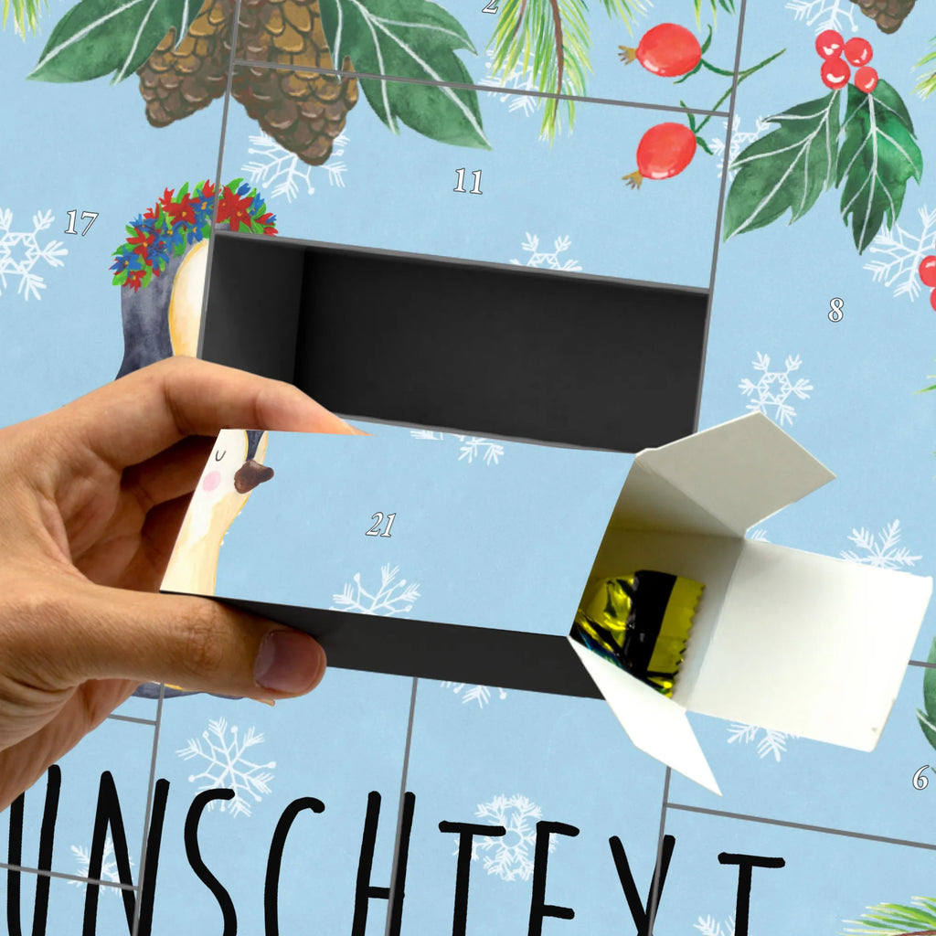 Personalisierter Befüllbarer Adventskalender Pinguin Blumen Adventskalender Zum Selbst Befüllen, Befüllbarer Adventskalender, Pinguin, Ziele, Liebeskummer, Universum, Motivation, Blumenkranz, Lebensziele, Pinguine, Lebenslust, Leben, Geschenkidee, Wünsche