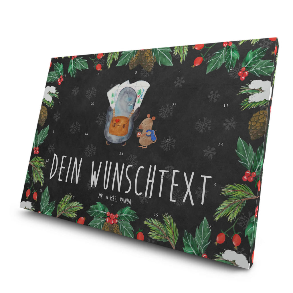 Personalisierter Tee Adventskalender Pinguin & Maus Wanderer Personalisierter Tee Adventskalender, Pinguin, Wandern, Abenteuer, Abenteurer, Pinguine, Ausflug, Wanderlust, Roadtrip