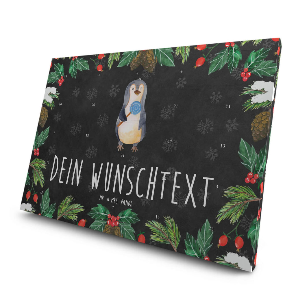 Personalisierter Tee Adventskalender Pinguin Lolli Personalisierter Tee Adventskalender, Pinguin, Blödsinn, Lolli, Süßigkeiten, Ganove, Rebell, Rabauke, Pinguine, Gauner, Spruch