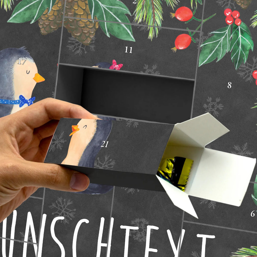Personalisierter Befüllbarer Adventskalender Pinguin Pärchen Adventskalender Zum Selbst Befüllen, Befüllbarer Adventskalender, Pinguin, Große Liebe, Hochzeitsgeschenk, Liebesgeschenk, Jahrestag, Hochzeit, Pinguine, Liebespaar, Traumpaar, Hochzeitstag, Verlobung, Liebe, Liebesbeweis