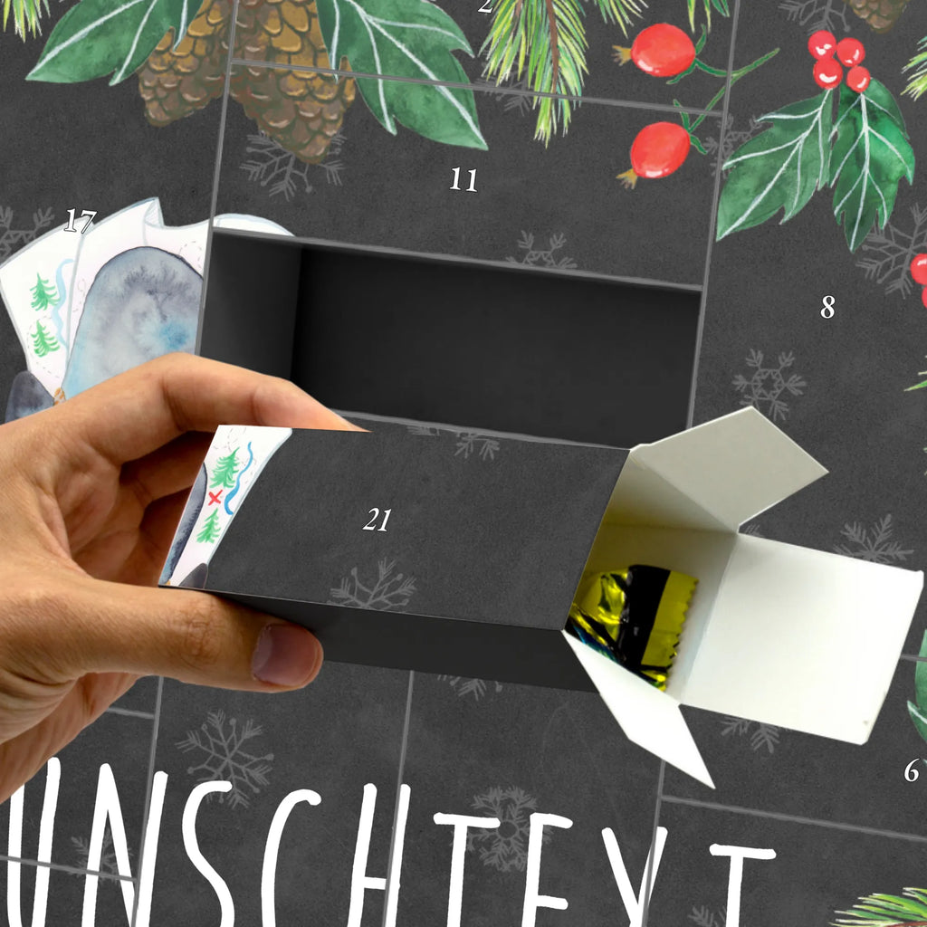 Personalisierter Befüllbarer Adventskalender Pinguin & Maus Wanderer Adventskalender Zum Selbst Befüllen, Befüllbarer Adventskalender, Pinguin, Abenteurer, Wanderlust, Roadtrip, Abenteuer, Wandern, Pinguine, Ausflug