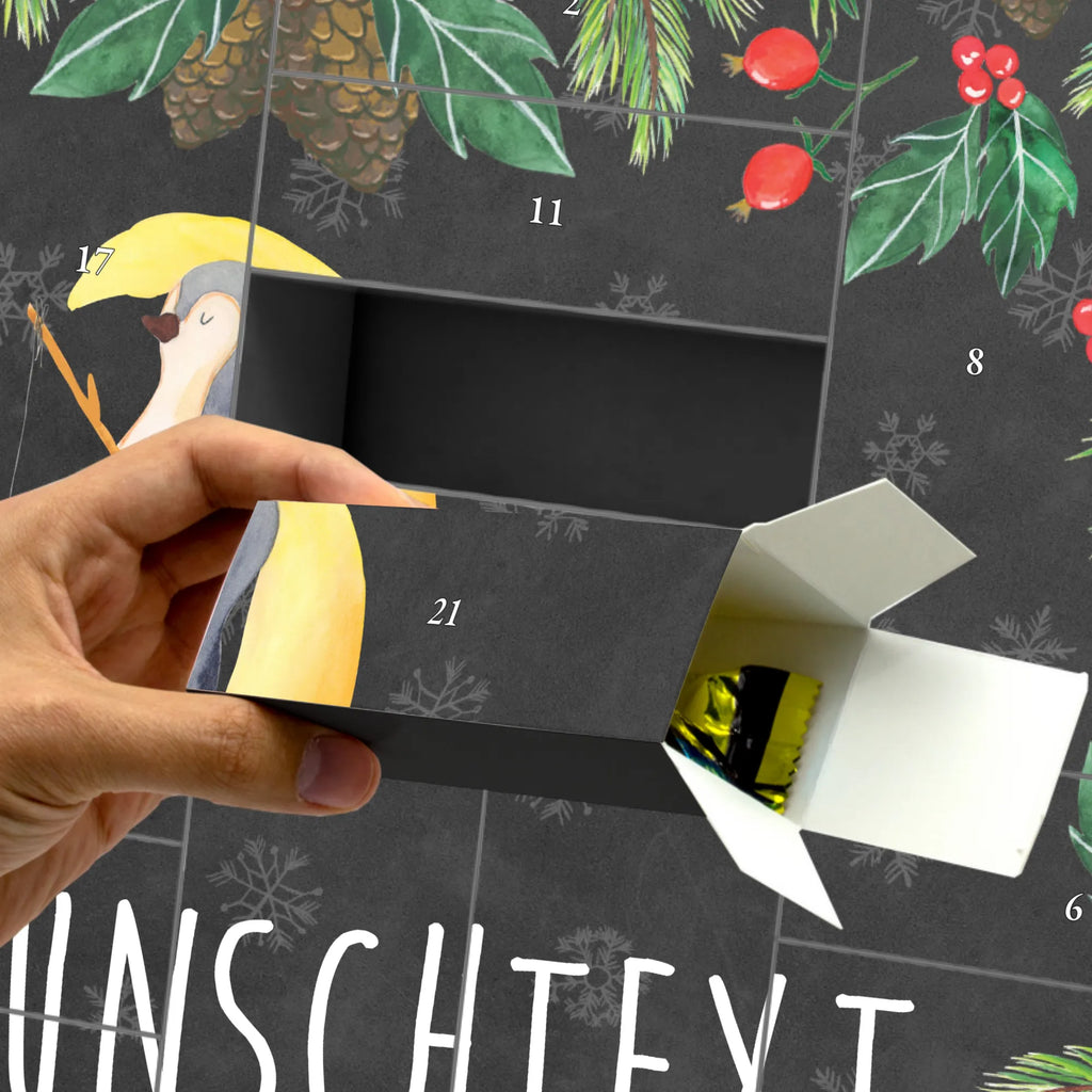 Personalisierter Befüllbarer Adventskalender Pinguin Mond Adventskalender Zum Selbst Befüllen, Befüllbarer Adventskalender, Pinguin, Gästezimmer, Schlafstörungen, Einschlafen, Spruch, Nachtruhe, schlafen, Pinguine, Schlafzimmer