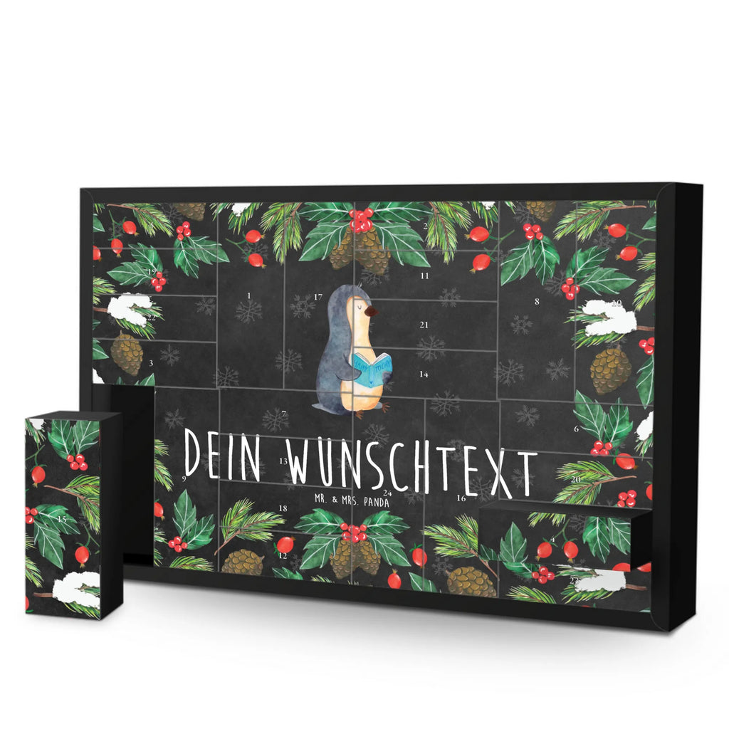 Personalisierter Befüllbarer Adventskalender Pinguin Buch Adventskalender Zum Selbst Befüllen, Befüllbarer Adventskalender, Pinguin, Buch, Lesen, Freizeit, Faulenzen, Ferien, Pinguine, Bücherwurm, Urlaub, Nichtstun