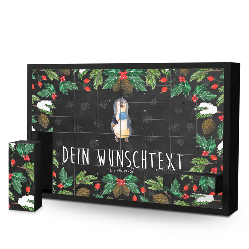 Personalisierter Befüllbarer Adventskalender Pinguin Lolli Befüllbarer Adventskalender, Adventskalender Zum Selbst Befüllen, Pinguin, Gauner, Rabauke, Pinguine, Blödsinn, Spruch, Rebell, Lolli, Ganove, Süßigkeiten