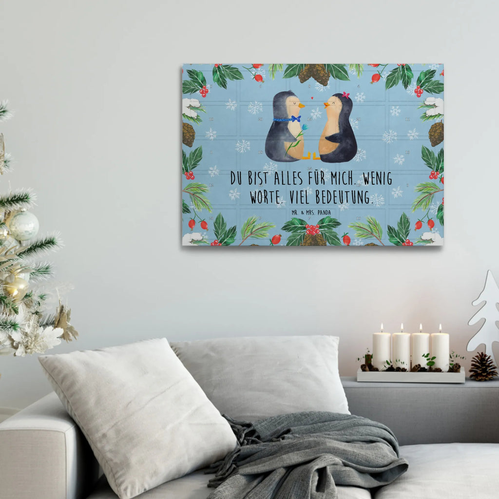 Tee Adventskalender Pinguin Pärchen Adventskalender mit Tee, Adventskalender, Tee Adventskalender, Pinguin, Verlobung, Liebespaar, Hochzeitsgeschenk, Große Liebe, Hochzeitstag, Pinguine, Hochzeit, Traumpaar, Liebesgeschenk, Liebe, Jahrestag, Liebesbeweis