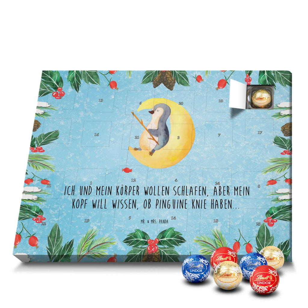 Chocolate advent calendar Penguin moon North Pole, Penguins, bedroom, night's rest, falling asleep, insomnia, guest room, sleep, penguins, saying